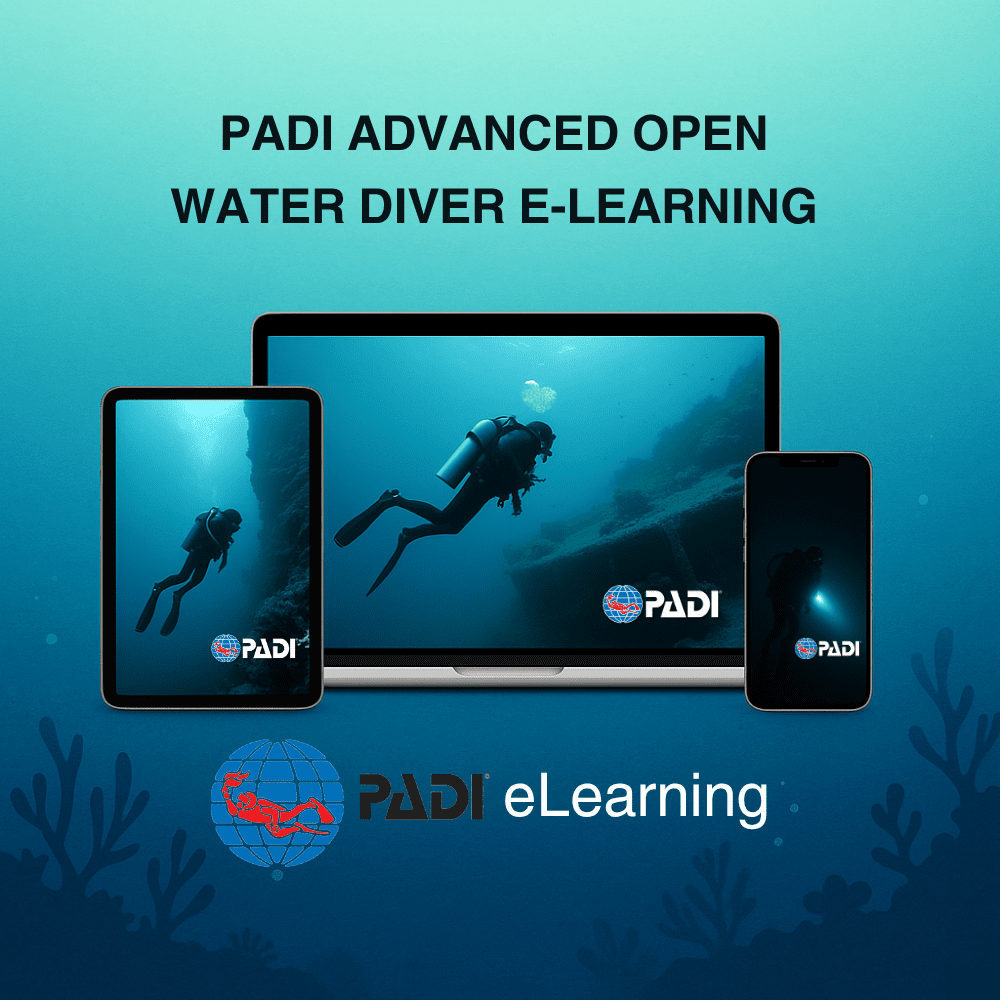 PADI Advanced Open Water Diver eLearning - MagnaDivers PADI Advanced Open Water Diver eLearning Course on laptop, tablet, and smartphone – offered by MagnaDivers